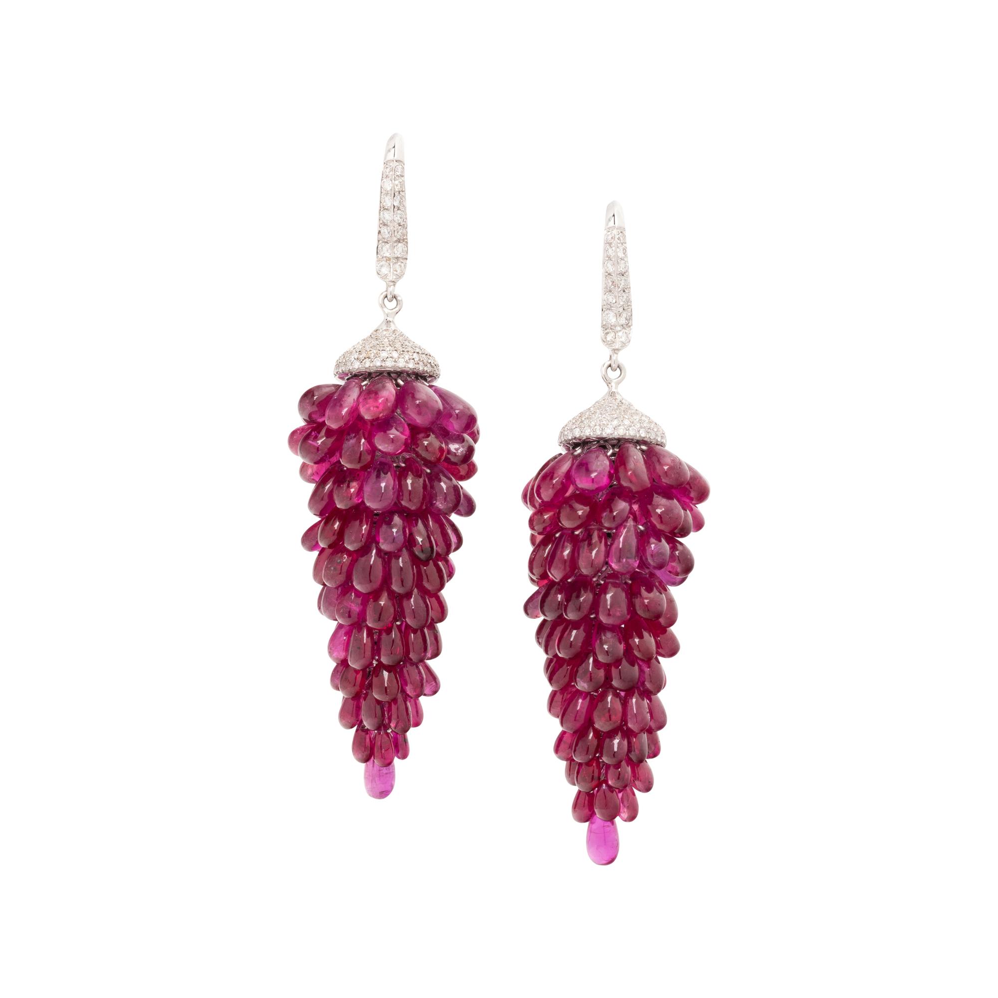 RUBY AND DIAMOND EARRINGS
