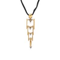 BICOLOR GOLD AND DIAMOND PENDANT