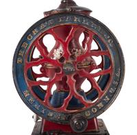 A Charles Parker No. 200 Painted Cast Iron Coffee Mill