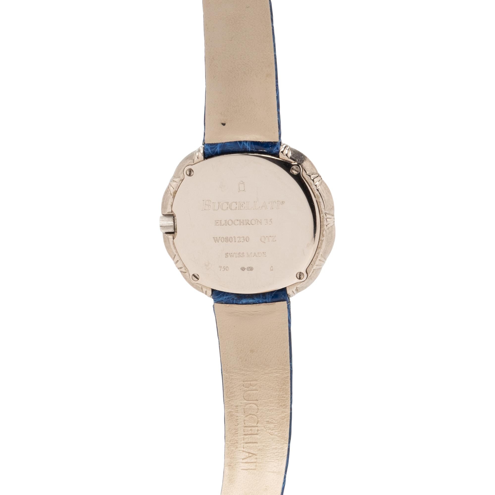 BUCCELLATI, 18K WHITE GOLD AND MOTHER-OF-PEARL 'ELIOCHRON' WATCH