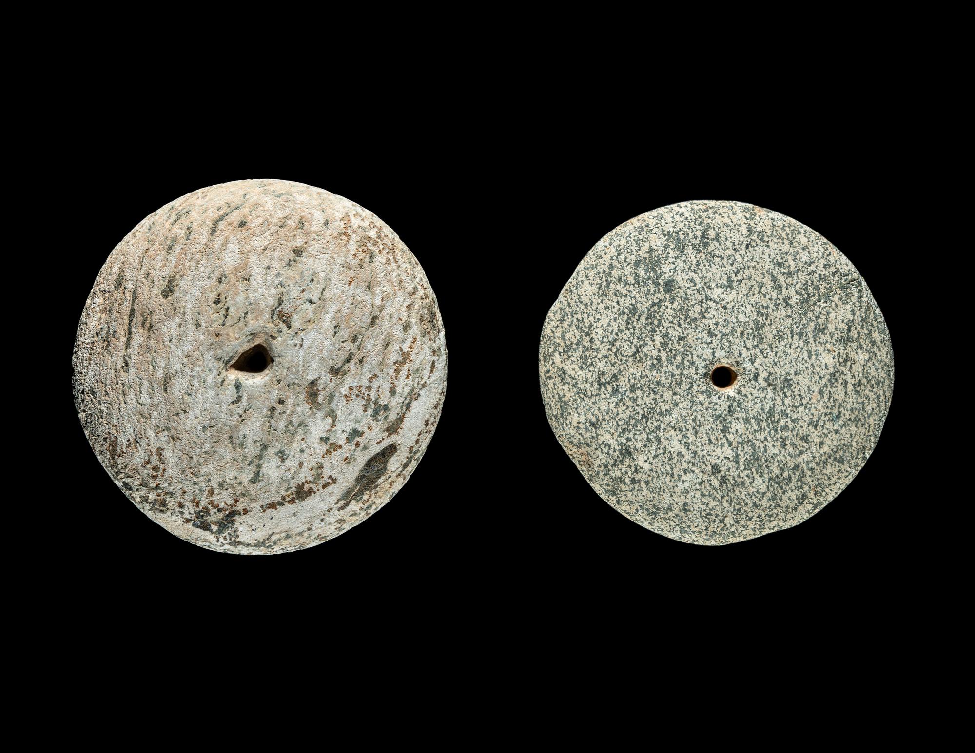 Two Neolithic Stone Discoidals