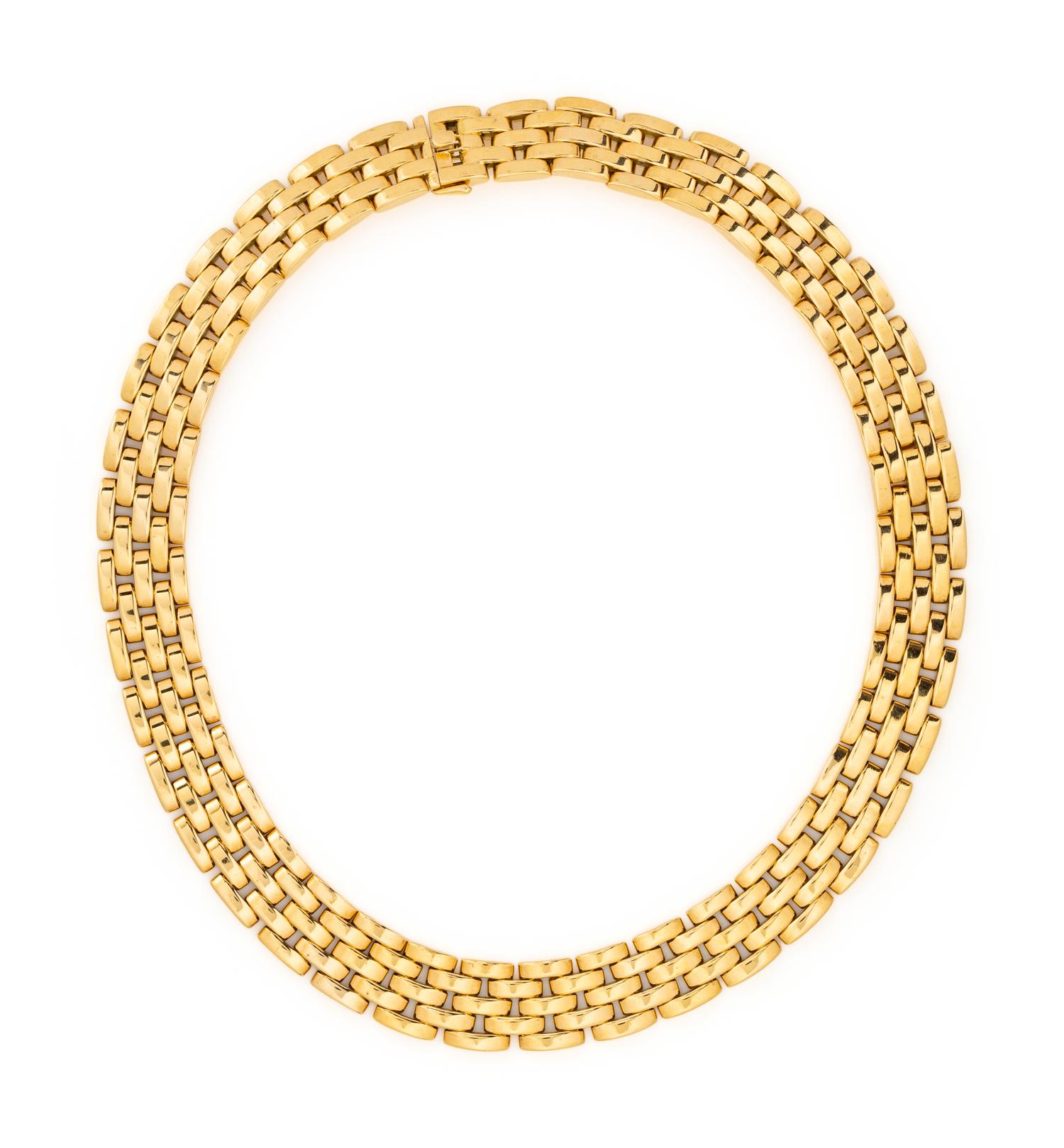 CARTIER, YELLOW GOLD 'MAILLON PANTHÈRE' NECKLACE