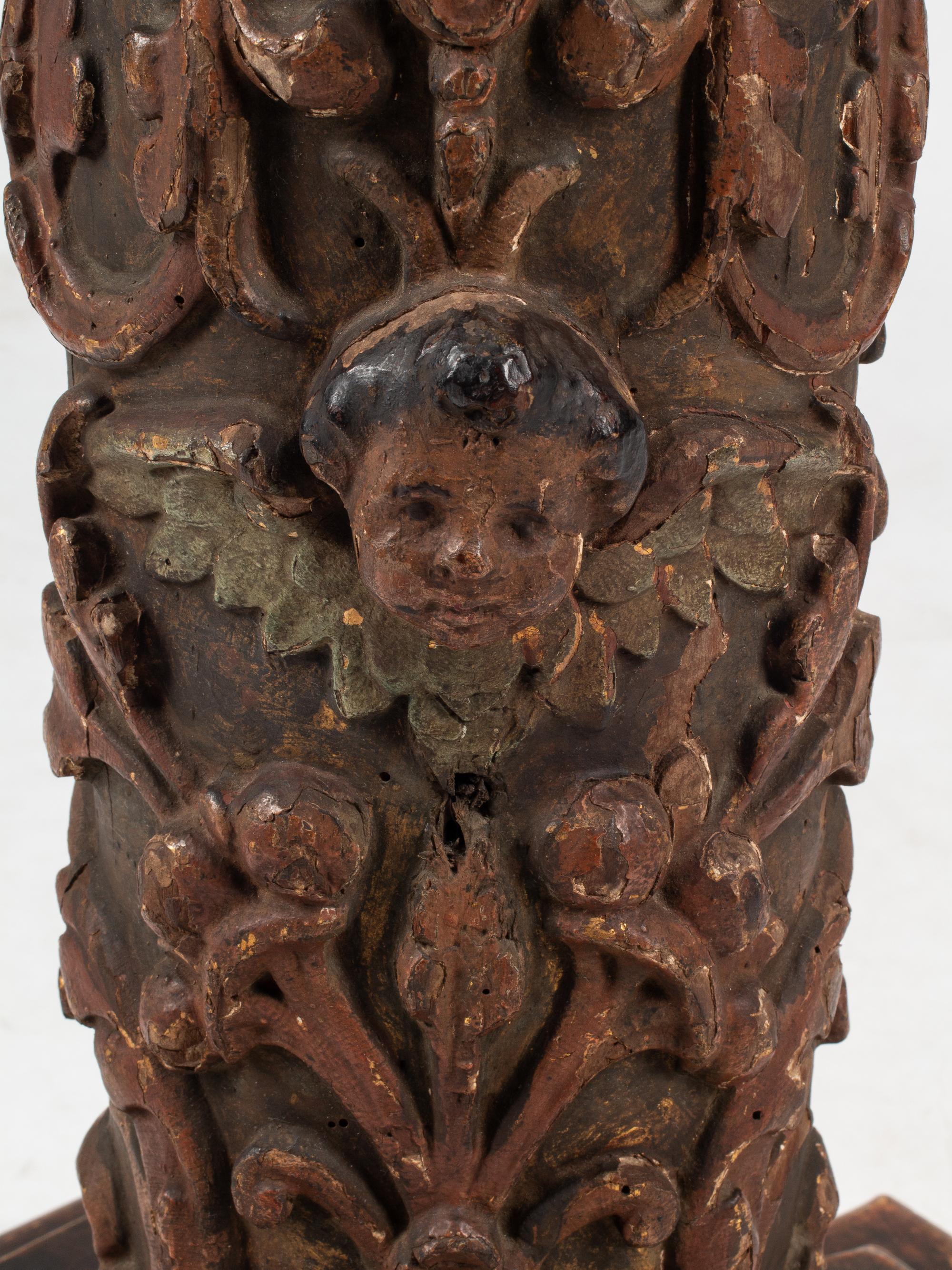 An Italian Giltwood Column