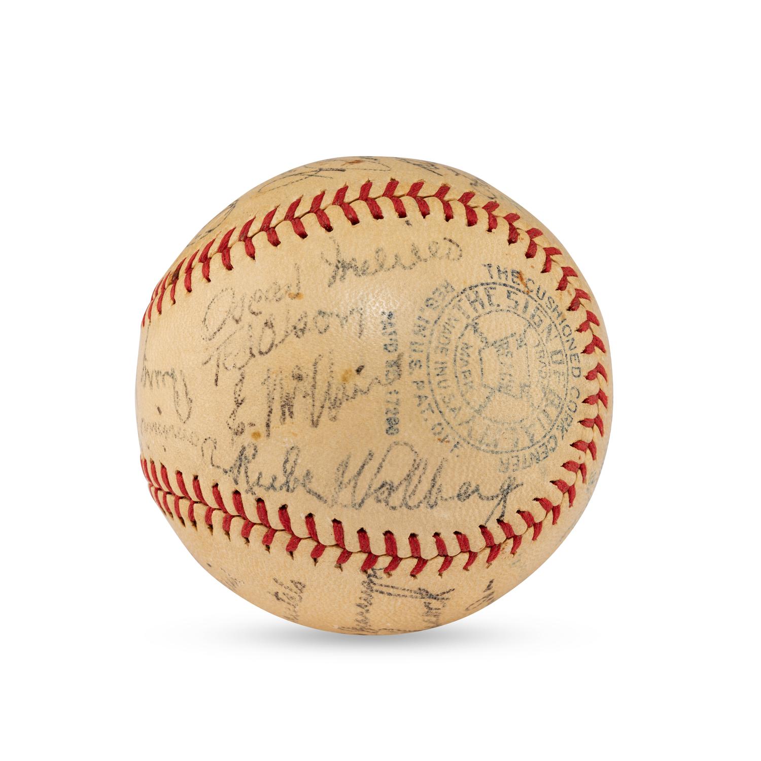 A 1937 Boston Red Sox Team Signed Autograph Baseball Featuring Jimmie Foxx and Lefty Grove (JSA Letter of Authenticity),