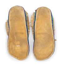 A Pair of Plateau Beaded Hide Moccasins
