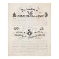 LINCOLN, Abraham (1809-1865). Proclamation of Emancipation . Chicago: Chas. Shober, 1864.