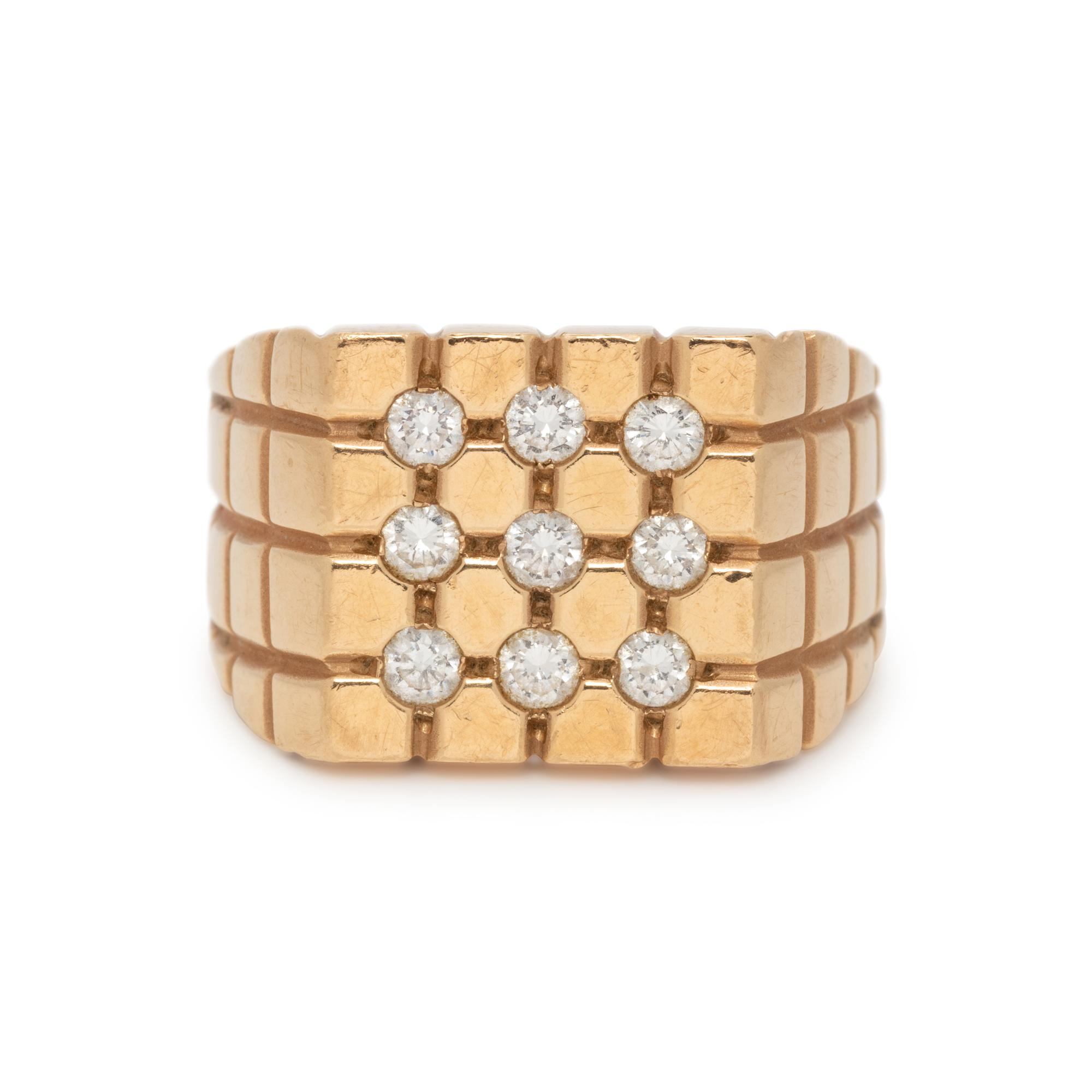 YELLOW GOLD AND DIAMOND RING