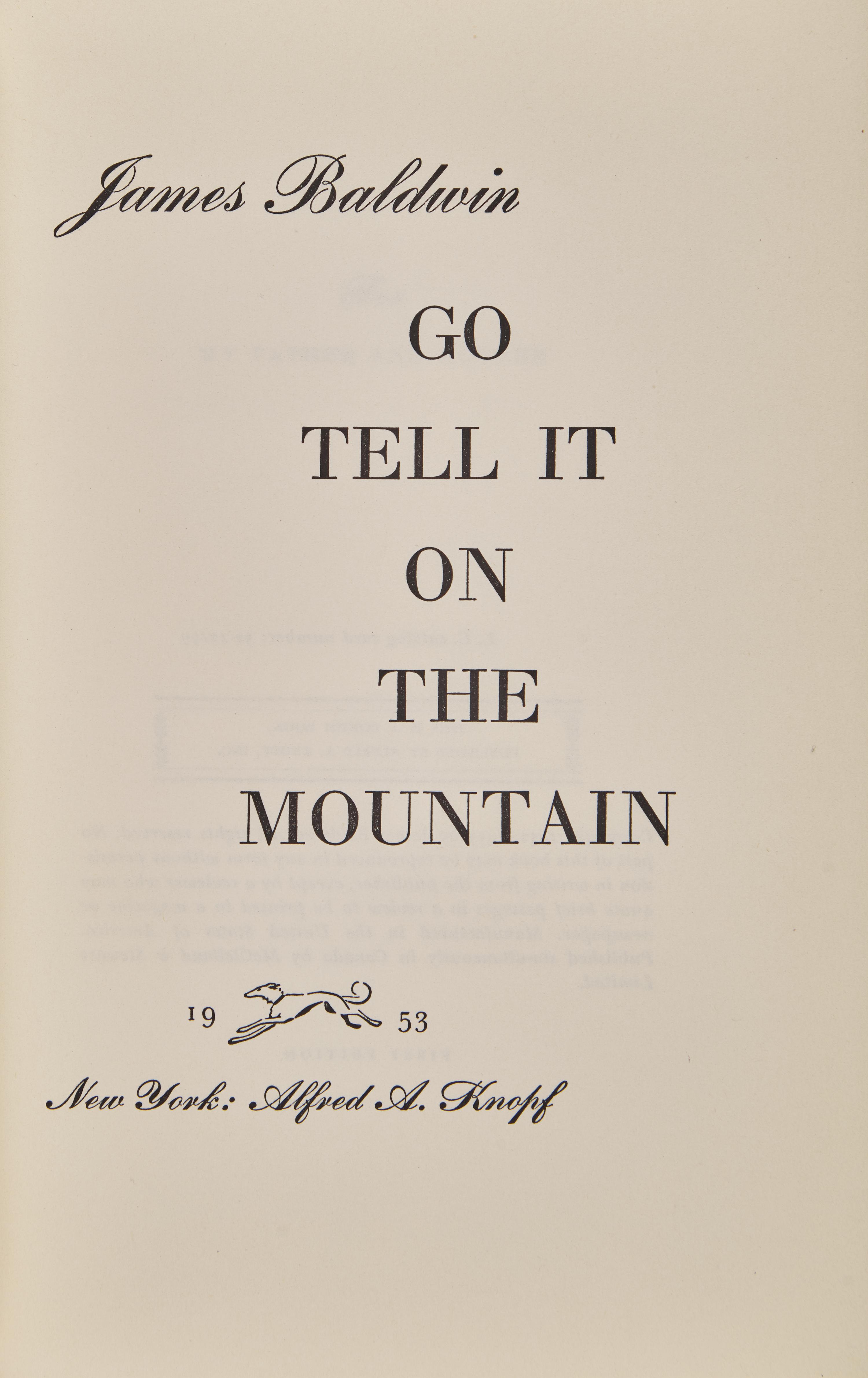 [African-Americana] Baldwin, James. Go Tell it on the Mountain