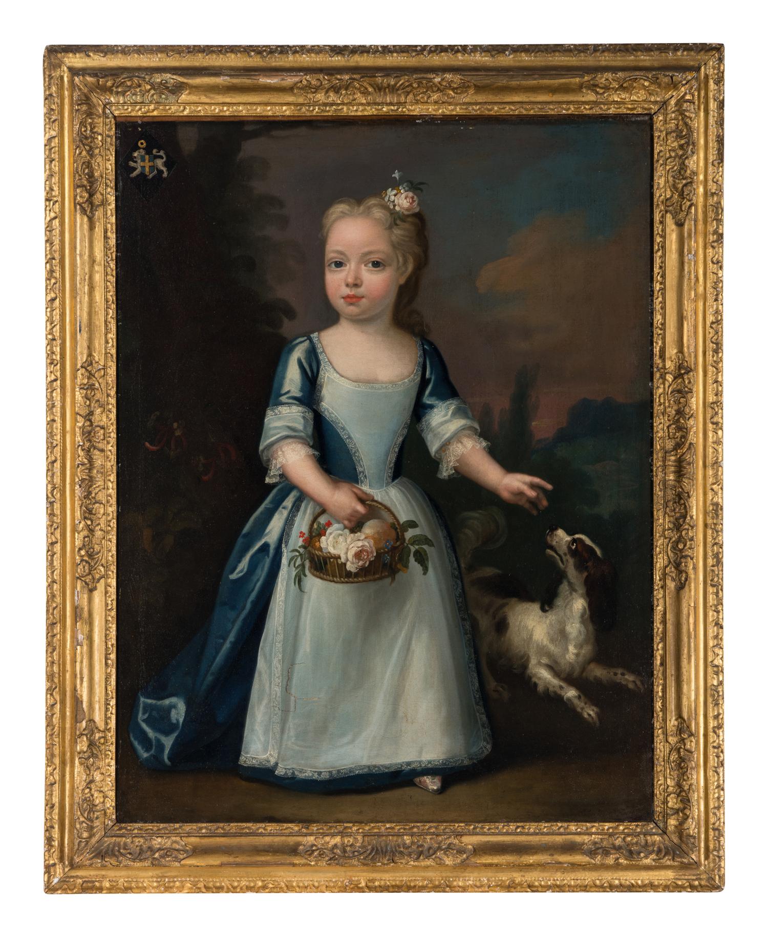Portrait of a Young Girl with Dog
