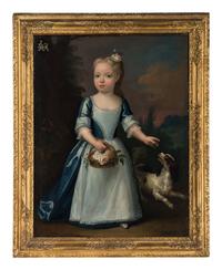 Portrait of a Young Girl with Dog