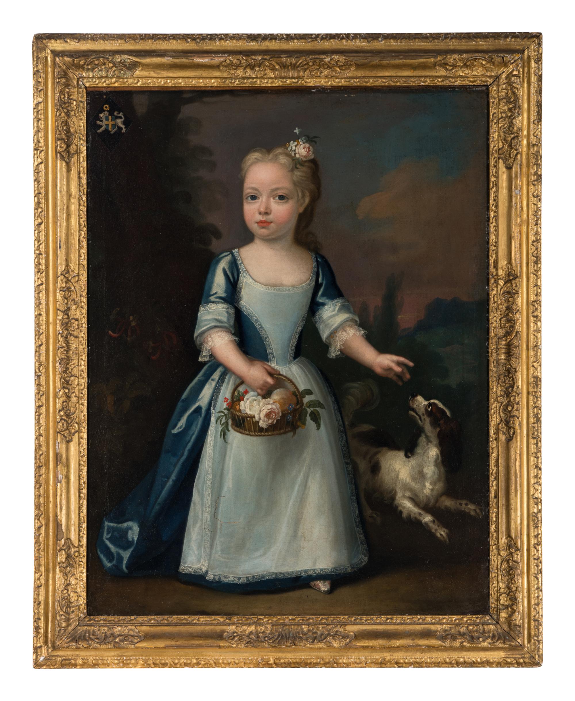Portrait of a Young Girl with Dog