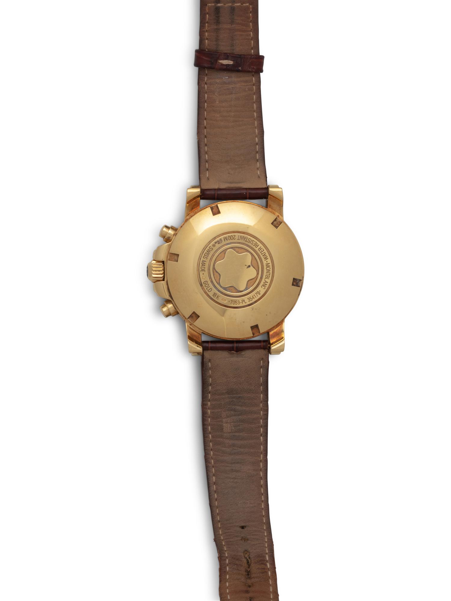 MONTBLANC, 18K YELLOW GOLD XXL CHRONOGRAPH WATCH