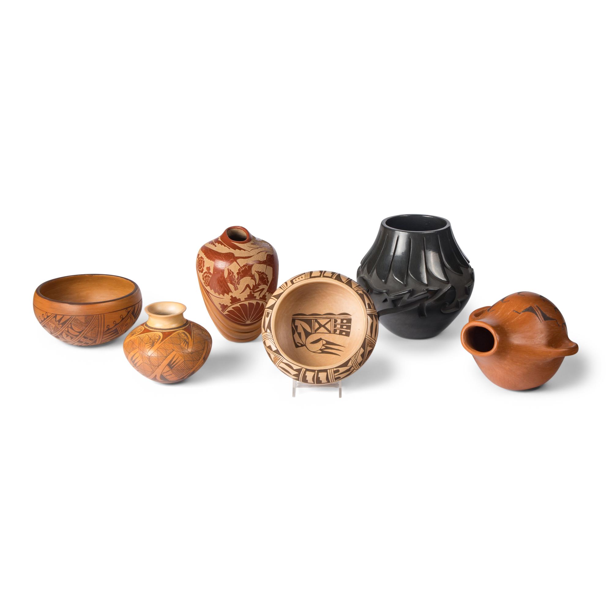 Group of Pueblo Pottery