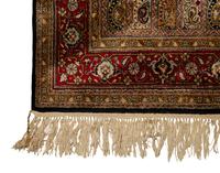 A Ferahan Design Mercerized Cotton Rug