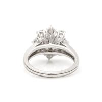 CARTIER, PLATINUM AND DIAMOND RING