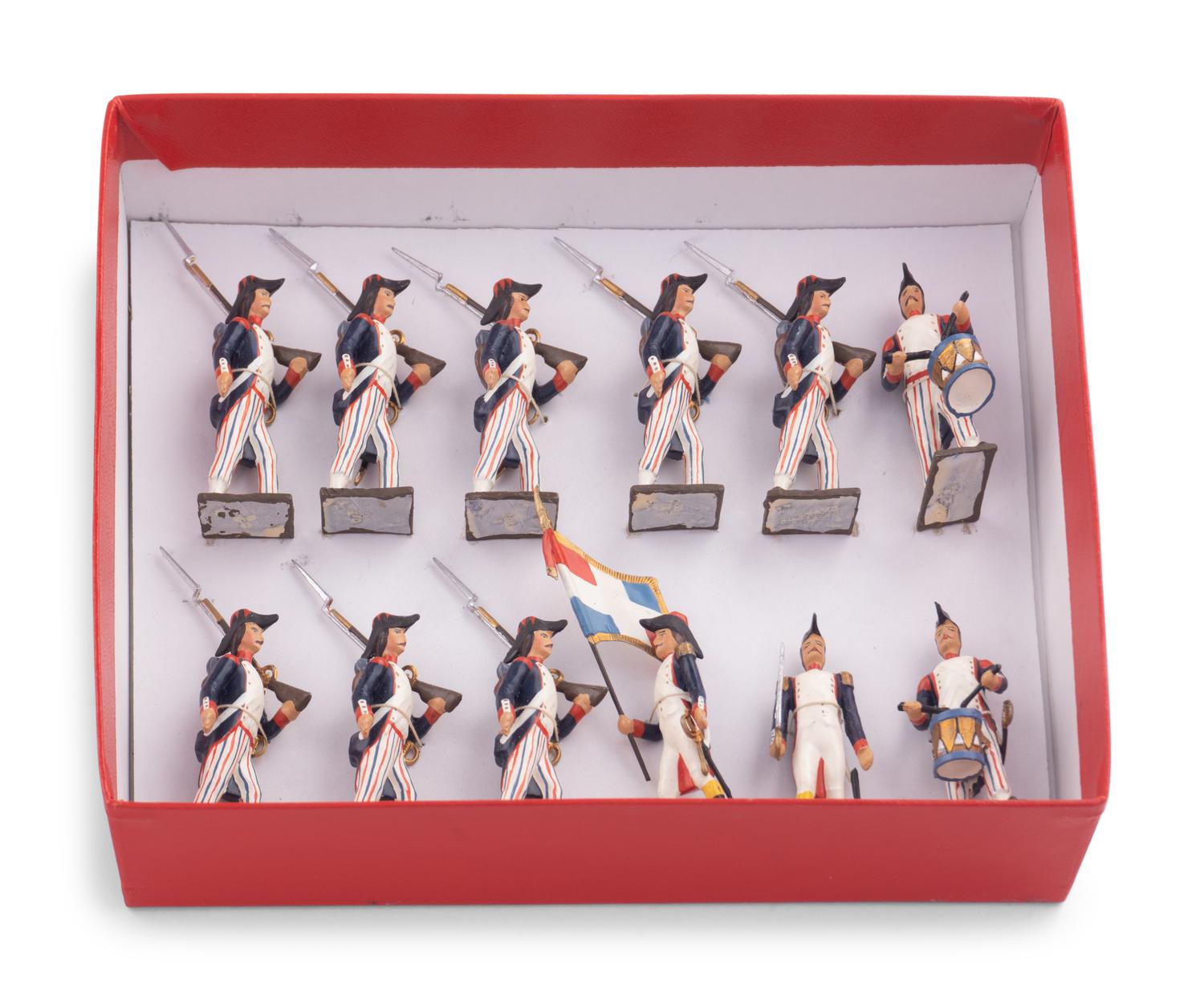 A Large Collection of Painted Metal Soldiers