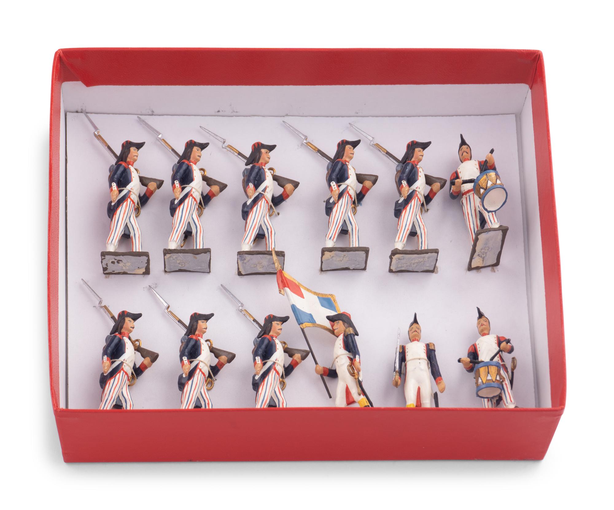 A Large Collection of Painted Metal Soldiers
