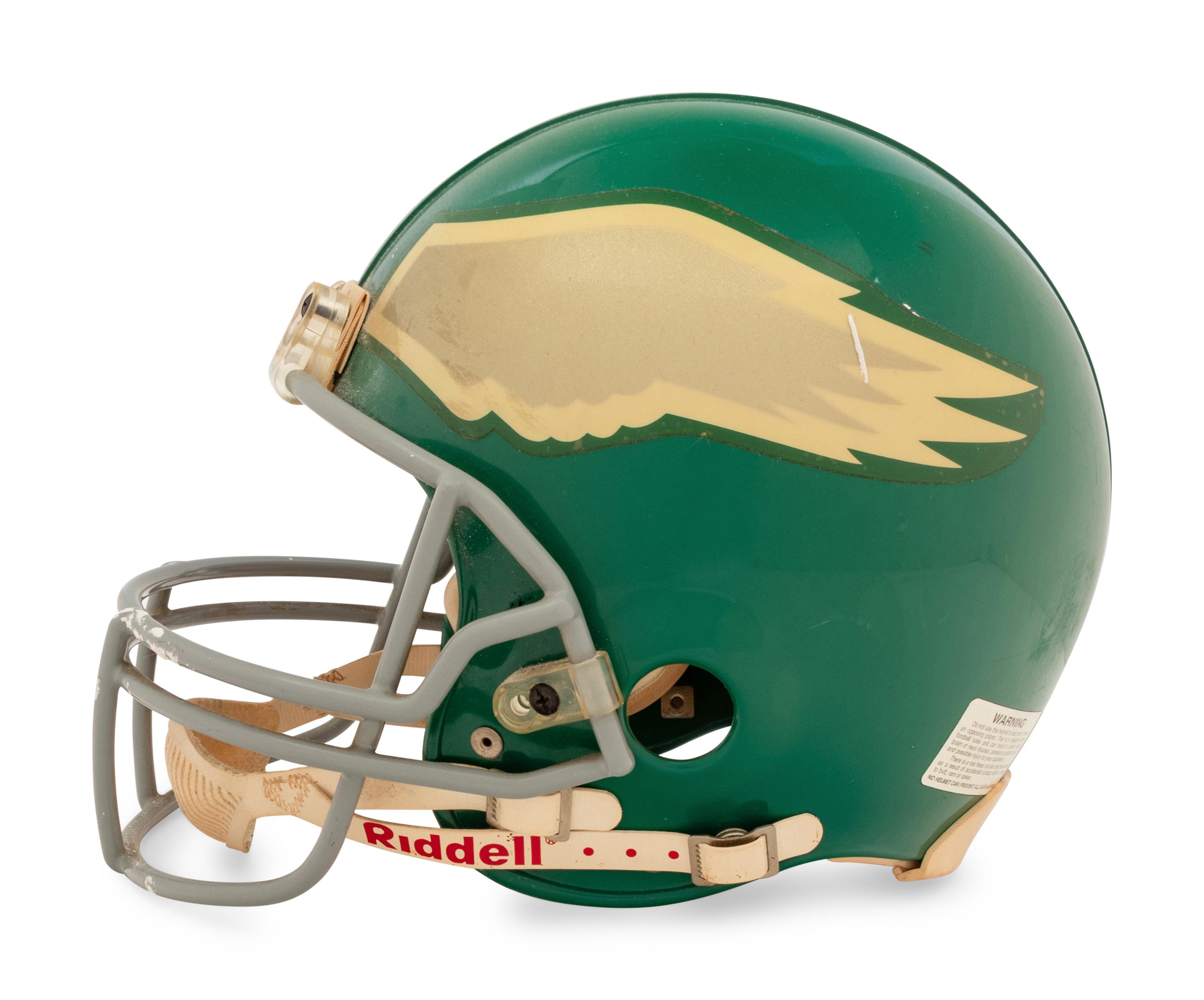 A Riddell Philadelphia Eagles Football Helmet Formerly Displayed at Mike Ditka's Restaurant