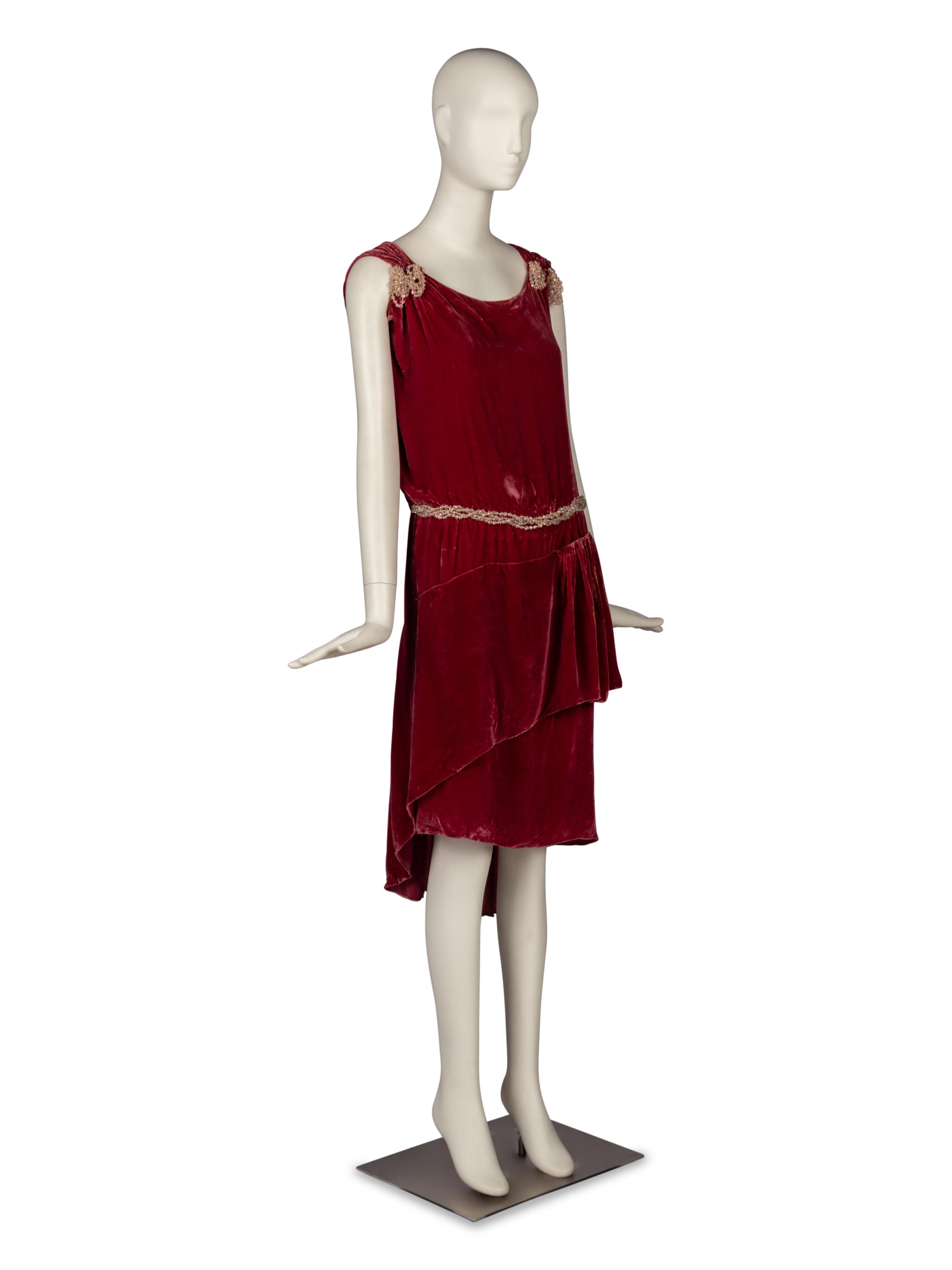 Paquin Velvet Flapper Dress, 1928