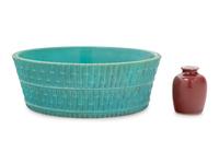 Two Chinese Monochrome Glazed Porcelain Wares
