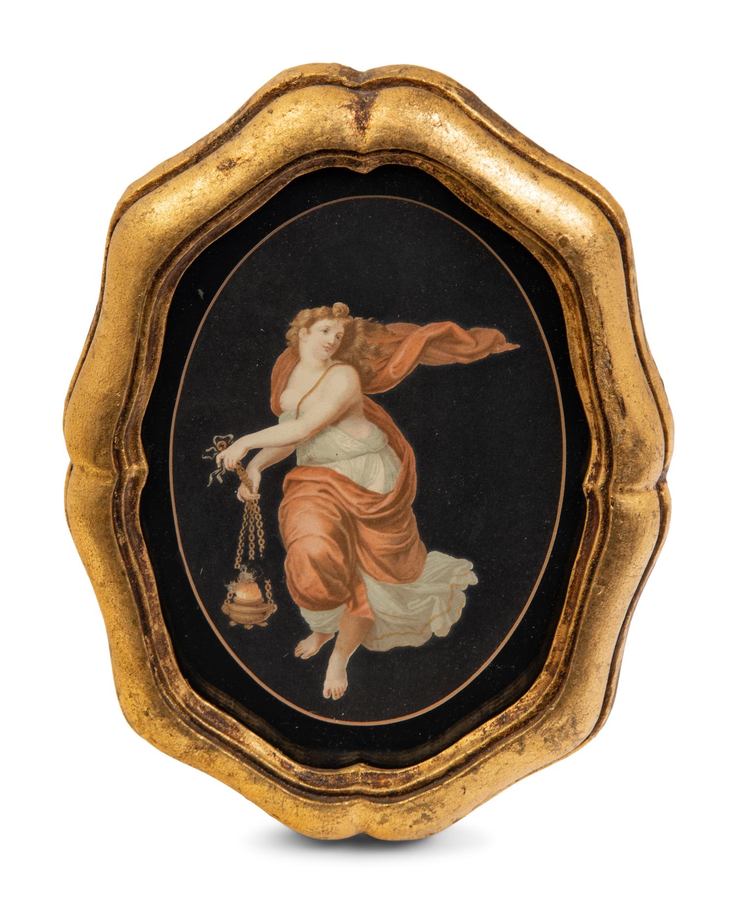 A Set of Four Framed Prints Depicting the Four Seasons