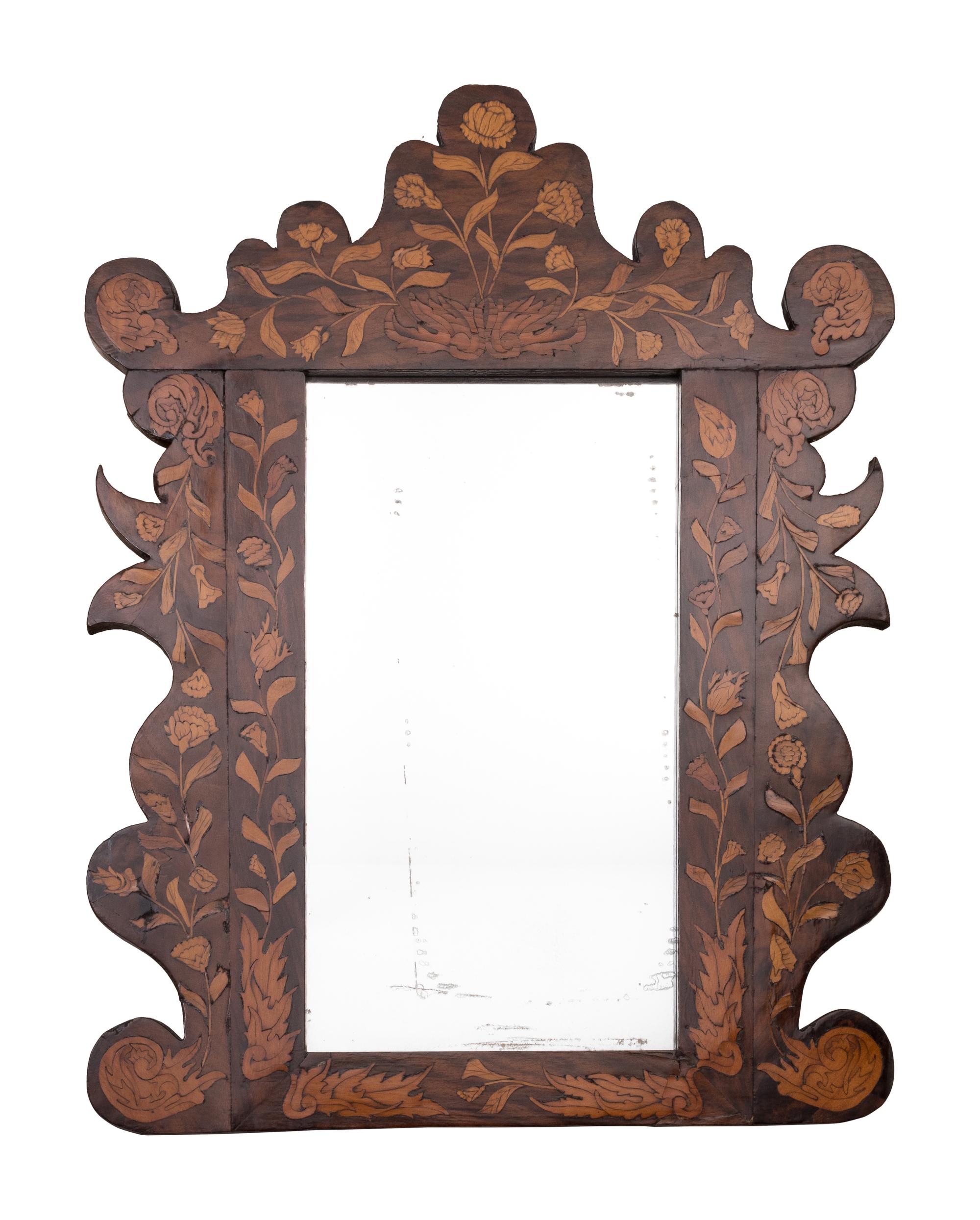 A Dutch Marquetry Mirror — 19TH CENTURY