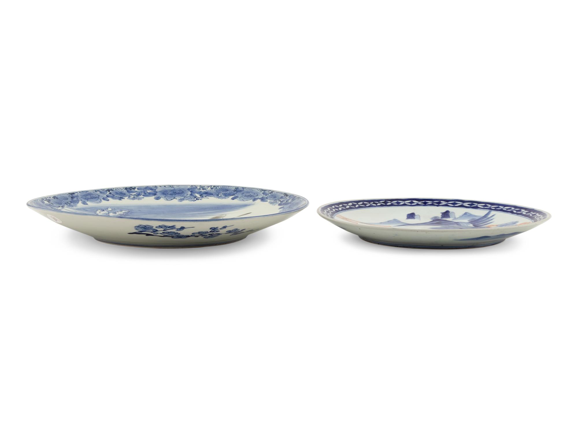 Two Japanese Arita Porcelain Chargers