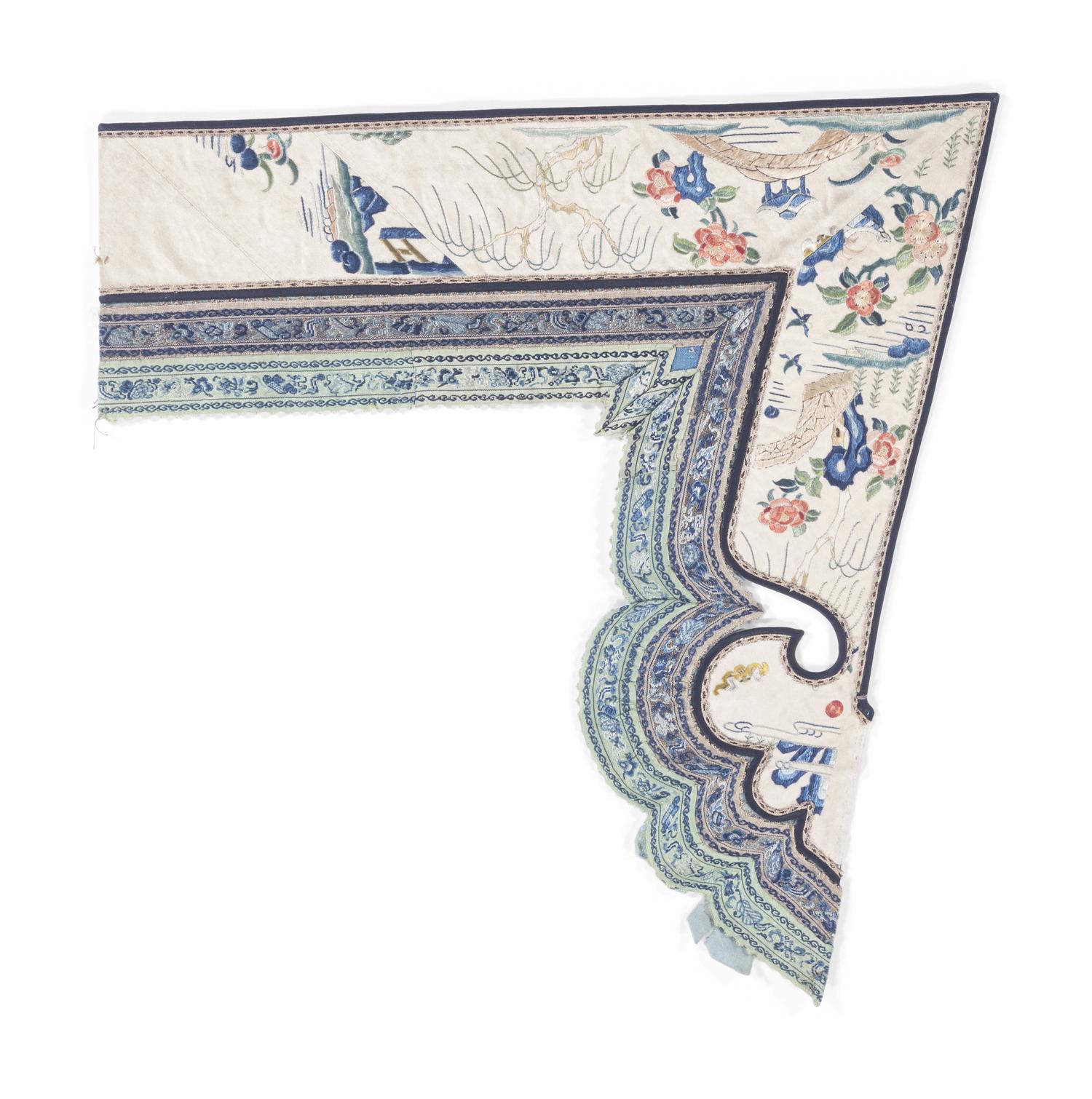 A Group of Ten Chinese Silk Embroidered Articles