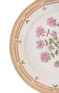 A Set of Seven Royal Copenhagen Flora Danica Luncheon Plates