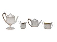 A George III Silver Assembled Four-Piece Tea and Coffee Service