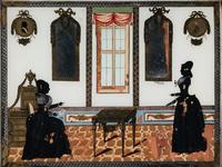 A French Verre Églomisé Interior Scene