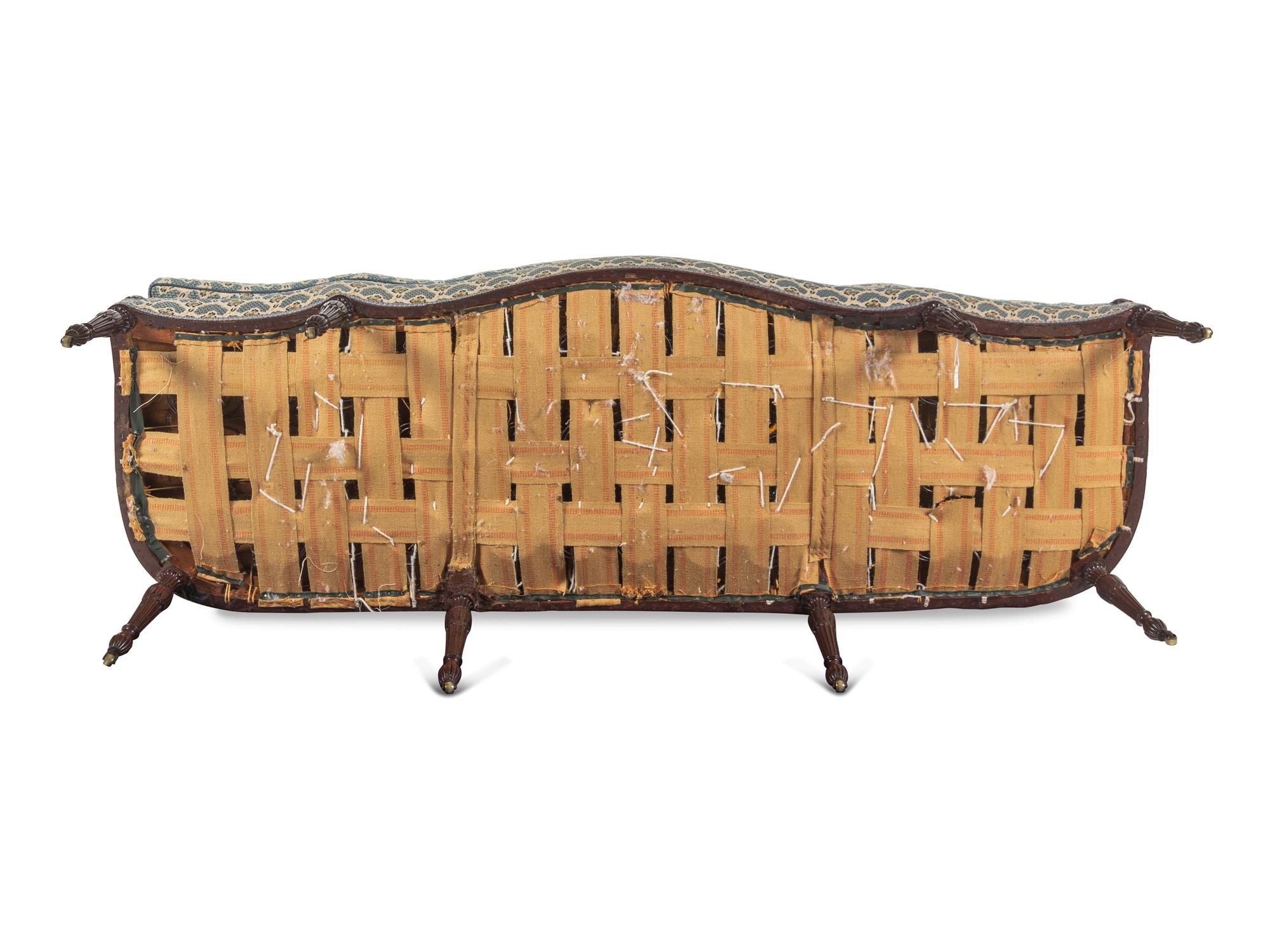 A George III Carved Mahogany Settee