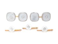 LARTER & SONS, MOTHER-OF-PEARL AND DIAMOND DRESS SET