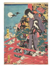 Utagawa Kunisada (Toyokuni III)(Japanese, 1786-1865), Six Assorted Actor Prints, and Another Print (7)
