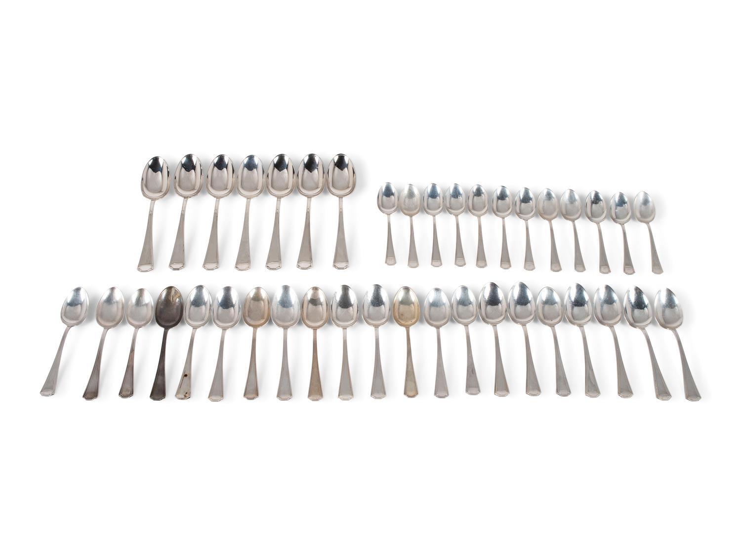 An Assembled Gorham and Durgin Silver Flatware Service