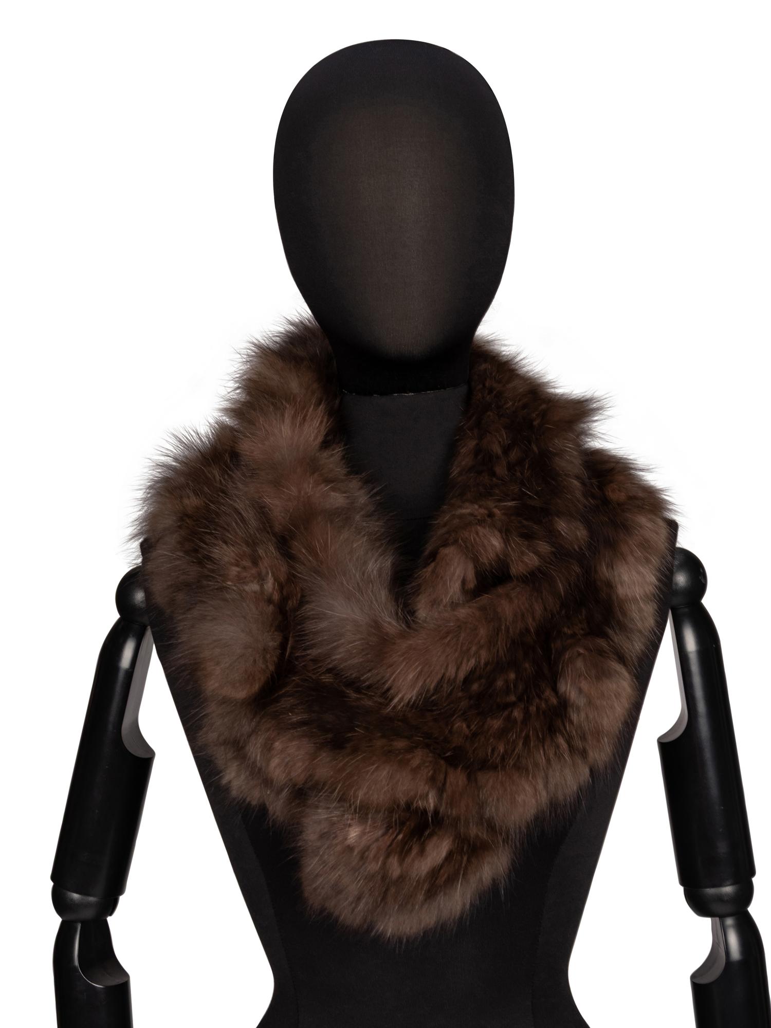 Two Designer Cardigans & Sable Scarf, Loro Piana and Chanel