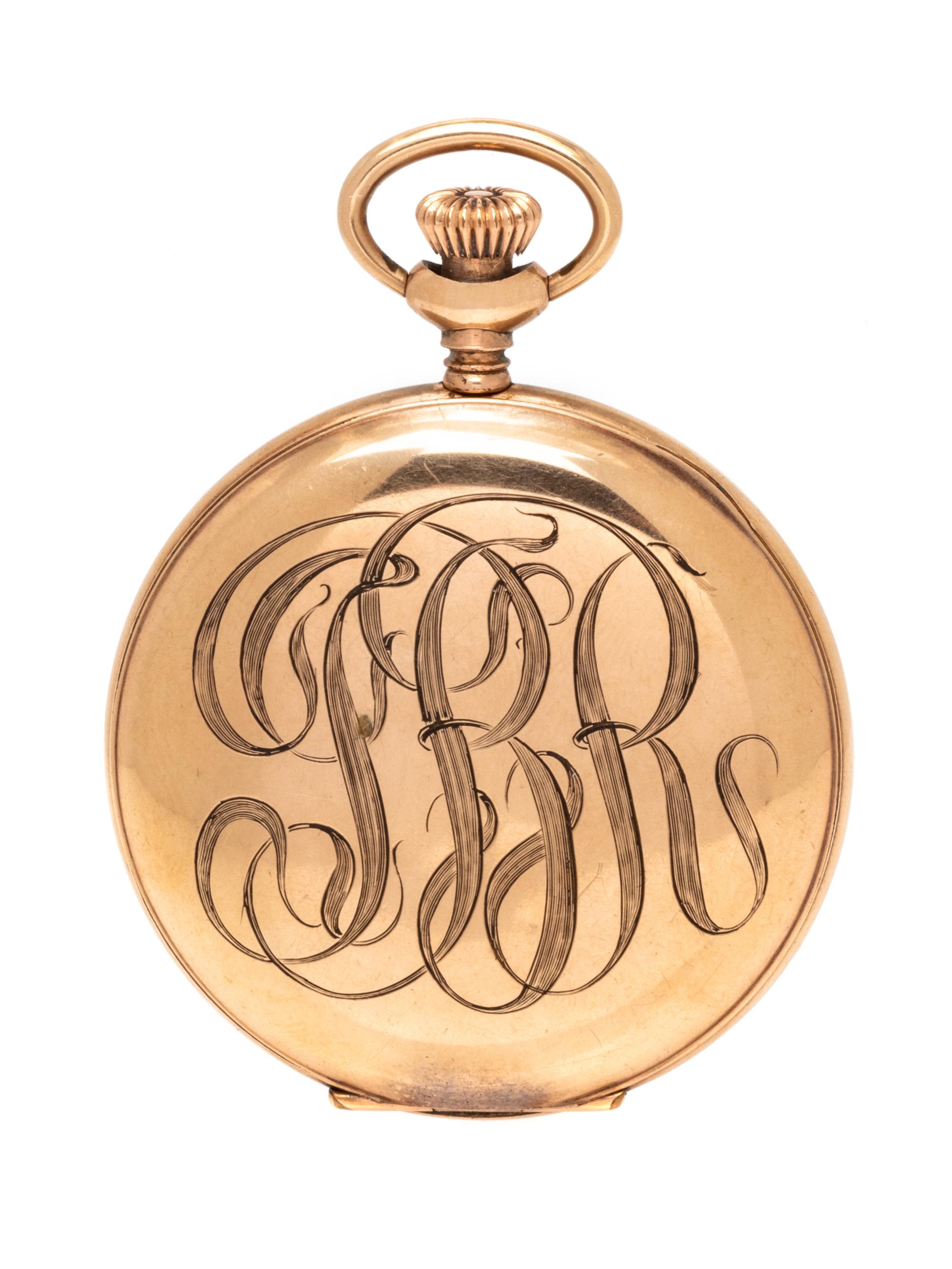 A Gold Filled Open Face Pocket Watch, New England Watch Co.,