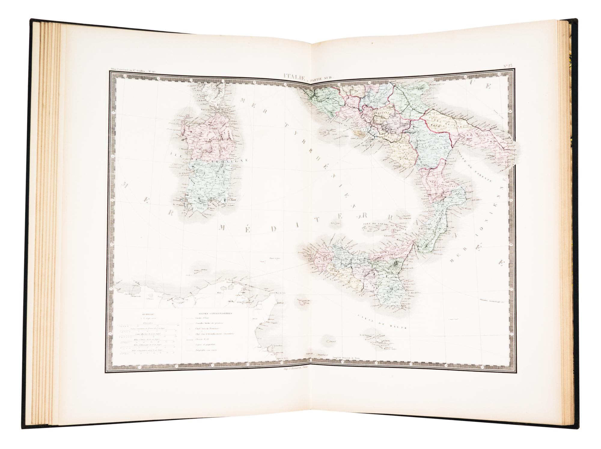 (LEVASSEUR, VICTOR) BRUE, ADRIEN HUBERT. Atlas universel de geographie physique, politique... Paris, 1875.