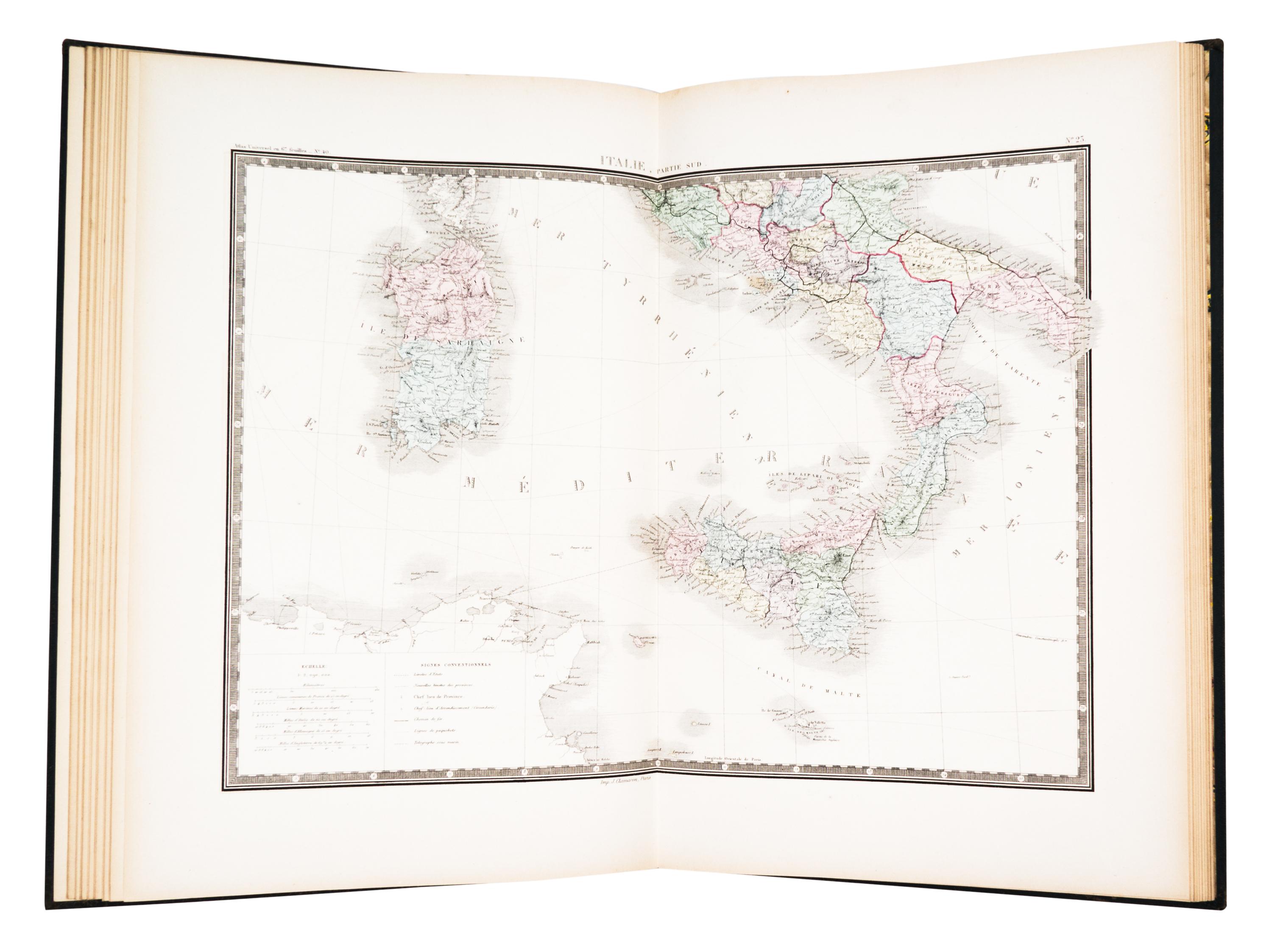 (LEVASSEUR, VICTOR) BRUE, ADRIEN HUBERT. Atlas universel de geographie physique, politique... Paris, 1875.