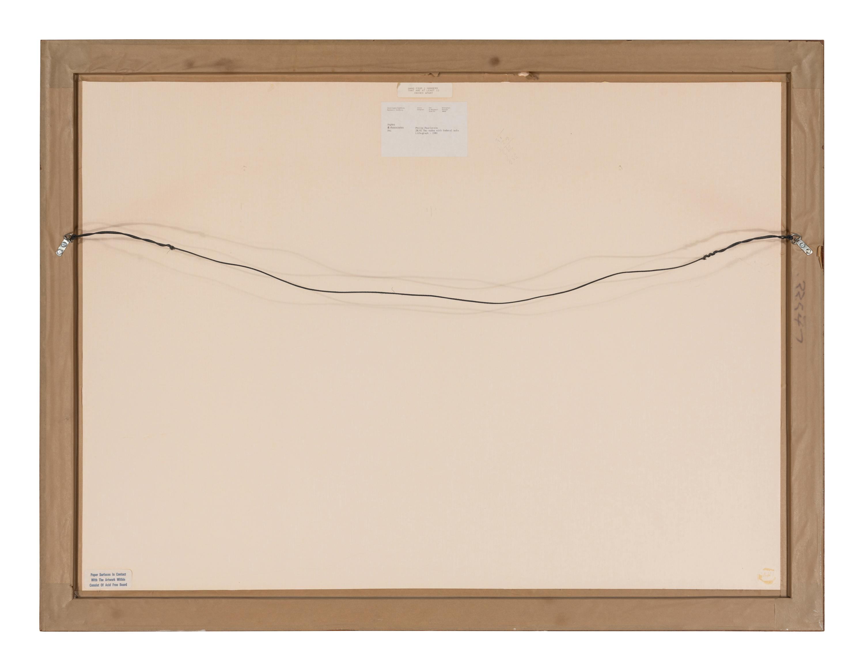 Two Nudes with Federal Sofa, 1981