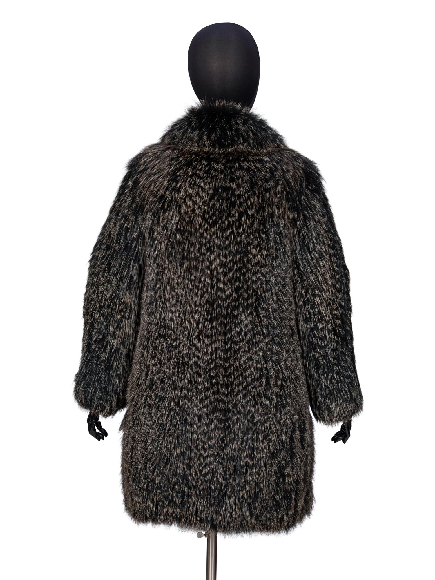 CASSIN, KNITTED FOX FUR COAT