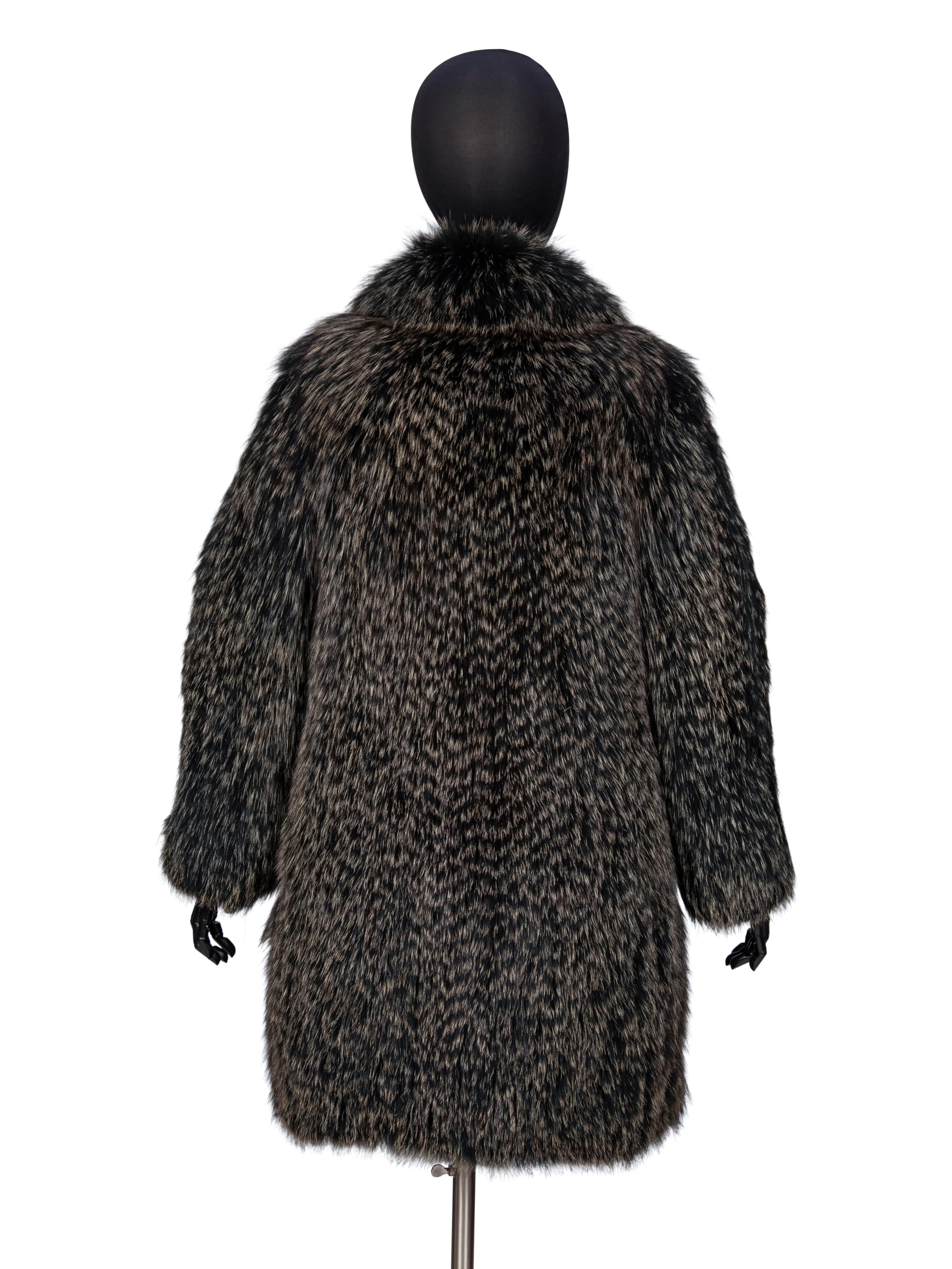 CASSIN, KNITTED FOX FUR COAT