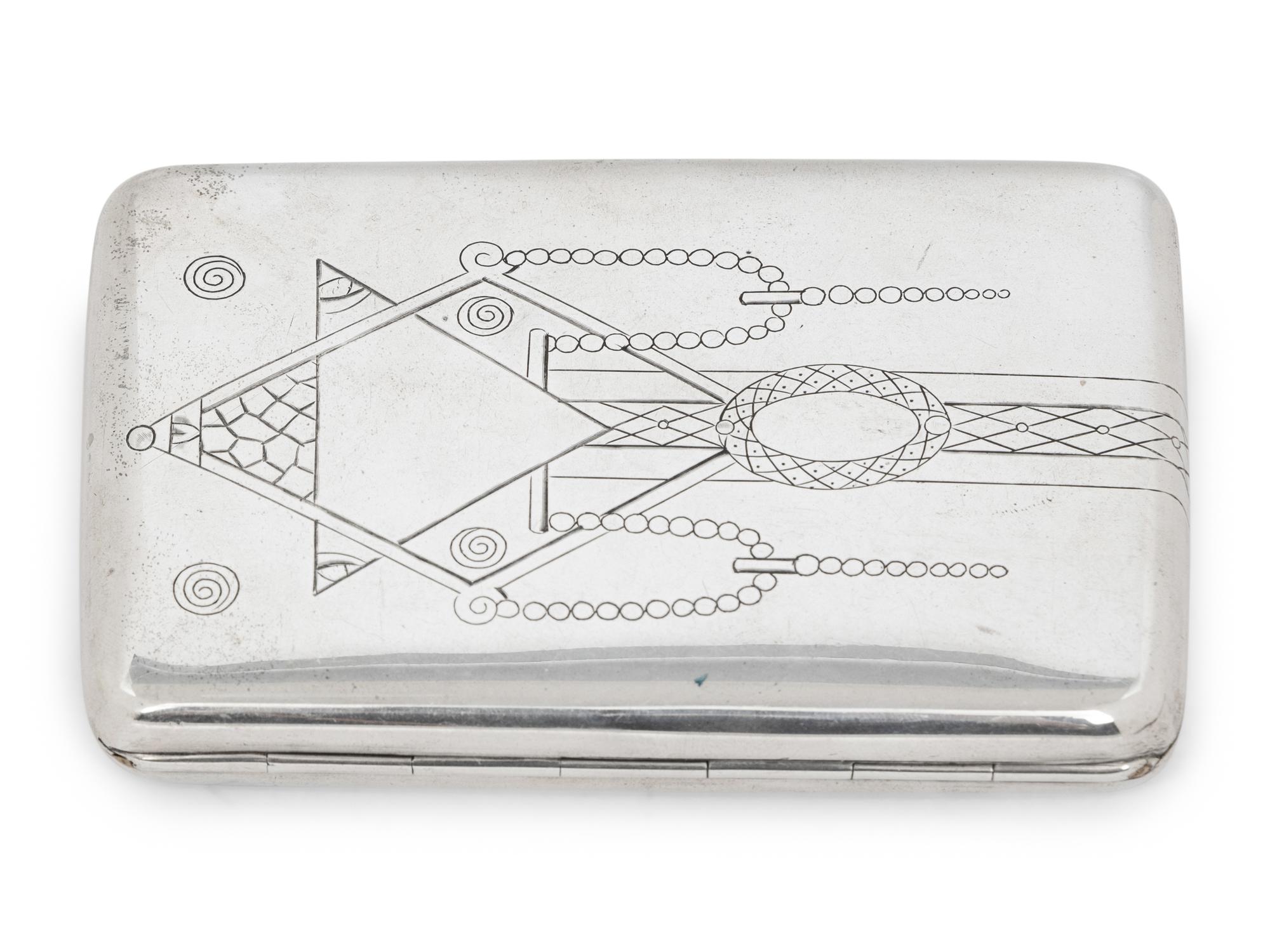 A Collection of Four Russian Silver Cigarette Cases
