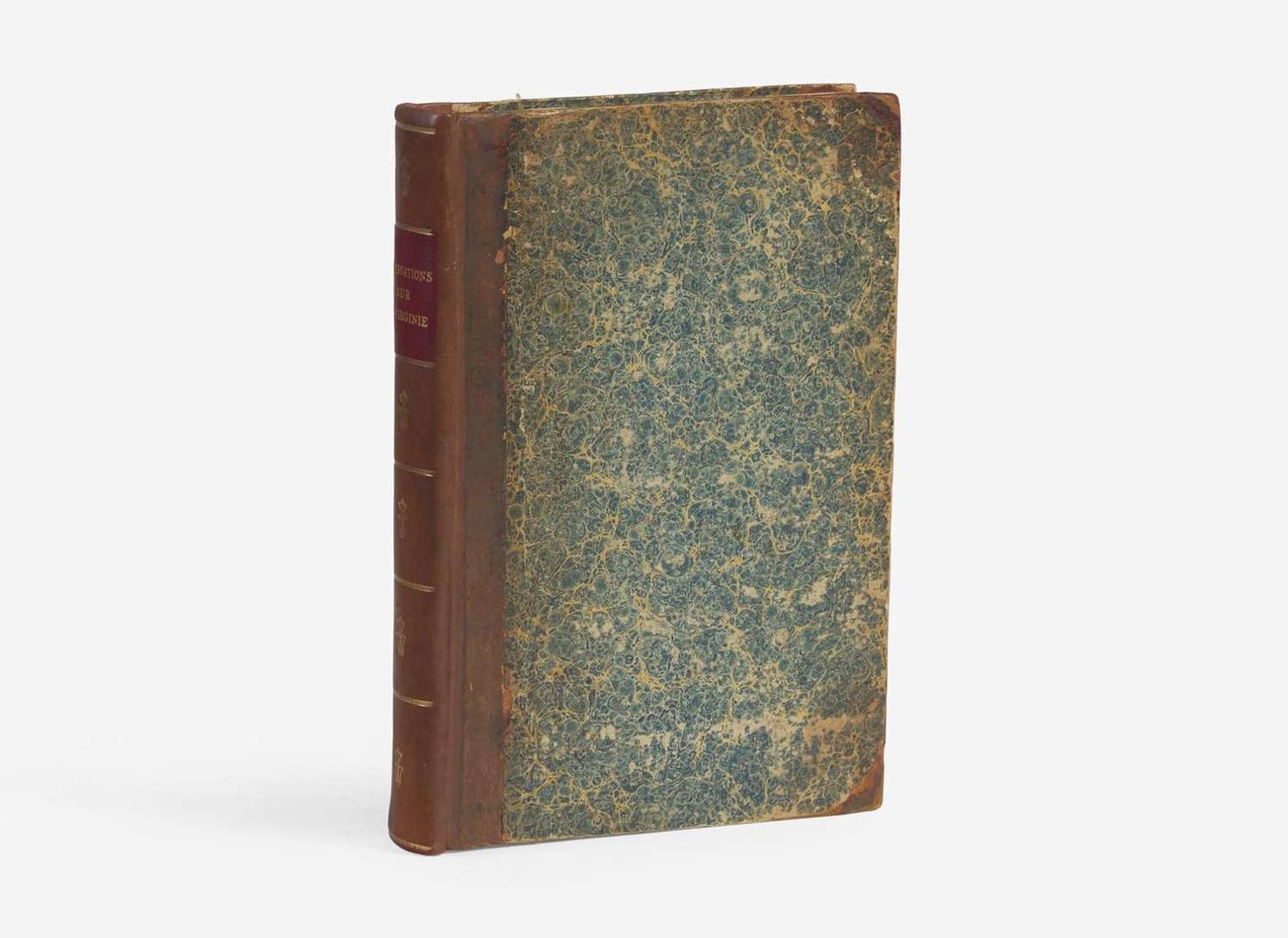 [Presidential] (Jefferson, Thomas) Observations sur la Virginie, Par M. J***. Traduites de l'Anglois