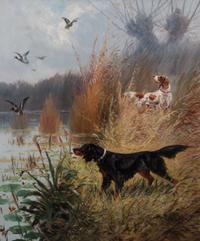 Eugene Joseph Constant Pierre Petit, (French, 1839 - 1933), Flushing Mallard