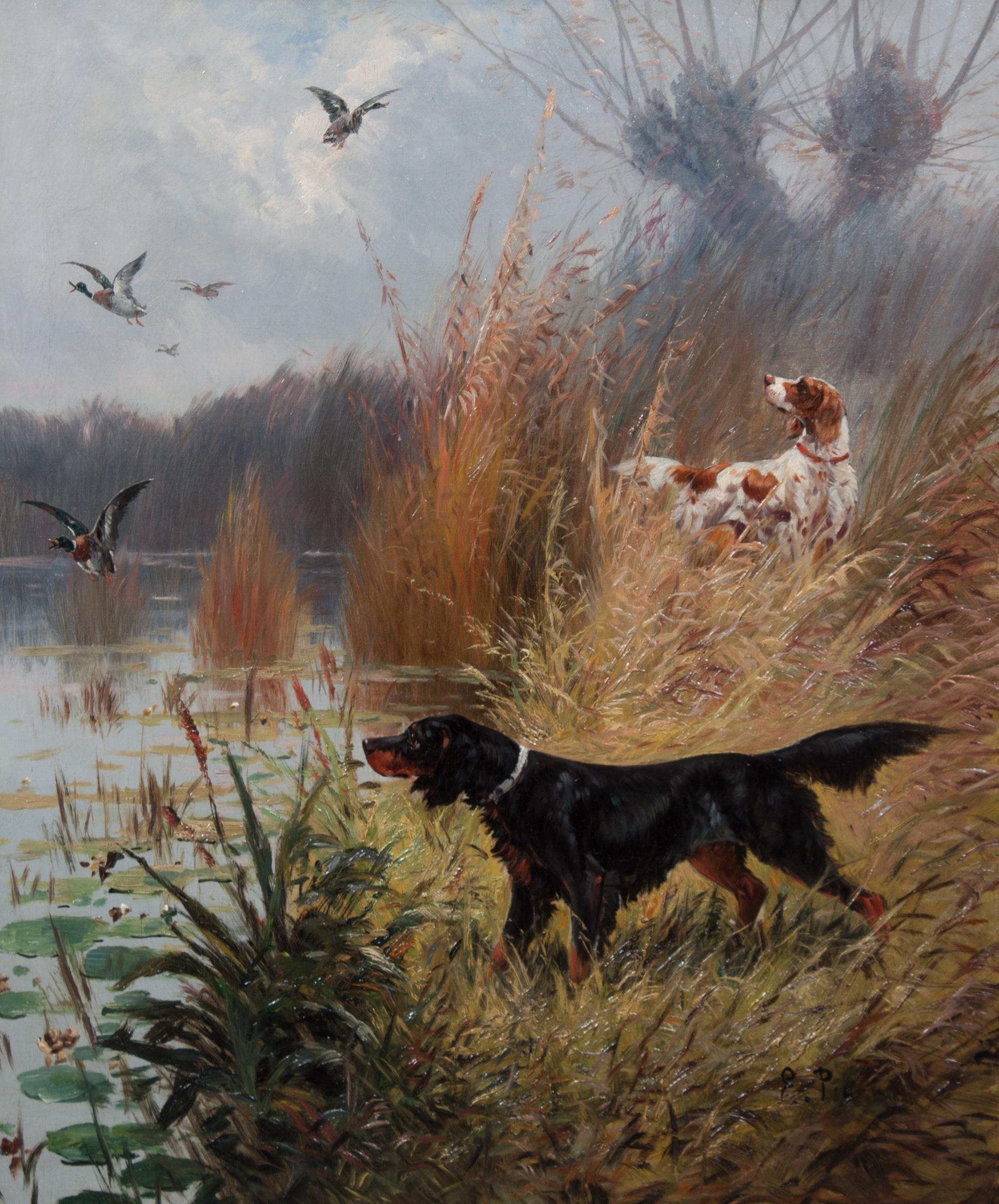 Eugene Joseph Constant Pierre Petit, (French, 1839 - 1933), Flushing Mallard