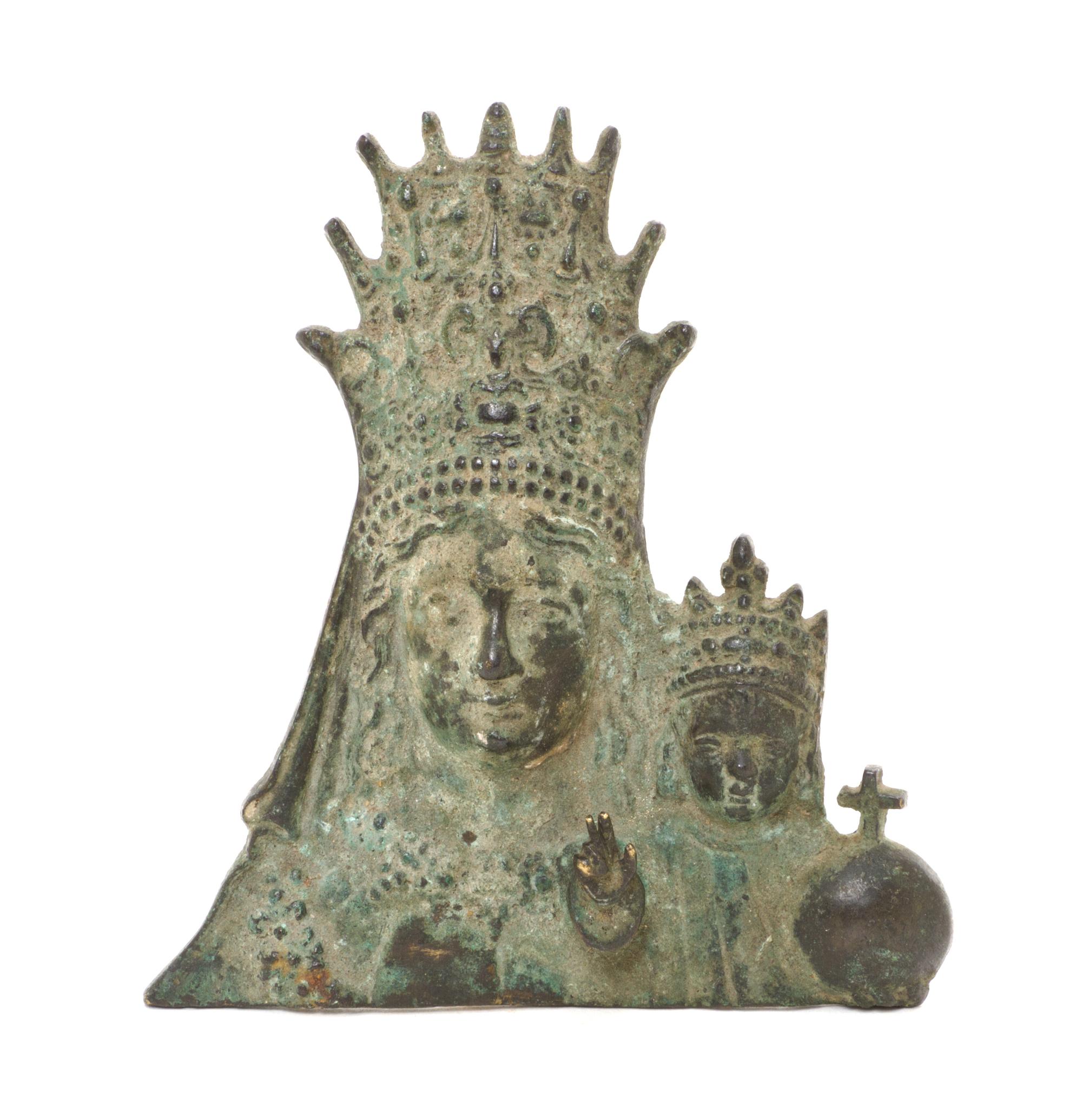 A Continental Bronze Figural Plaque, Height 5 x width 4 1/2 inches.