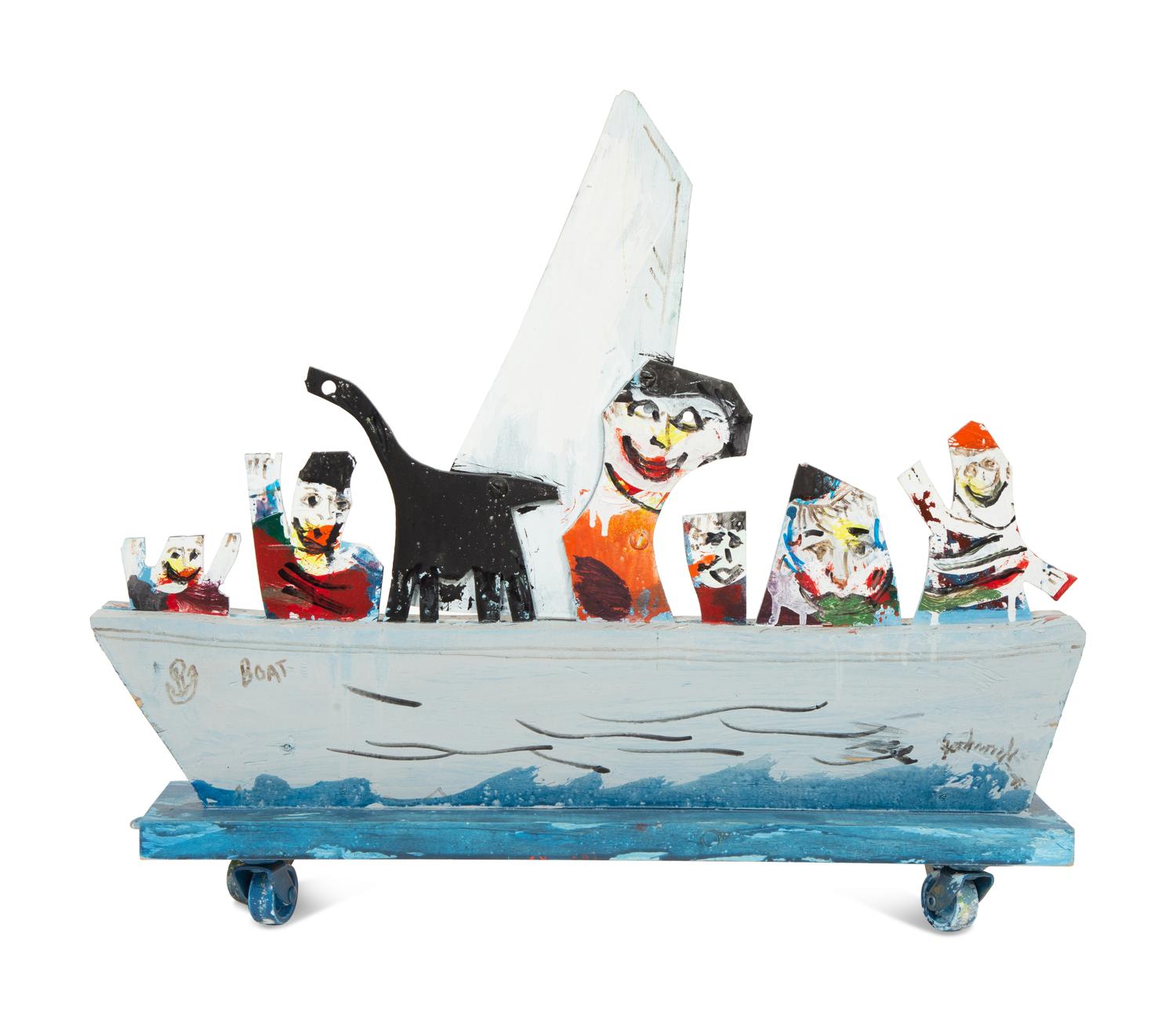 Figures in a Boat (Christmas Toy)