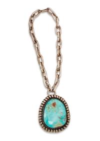 Heavy Silver and Turquoise Necklace