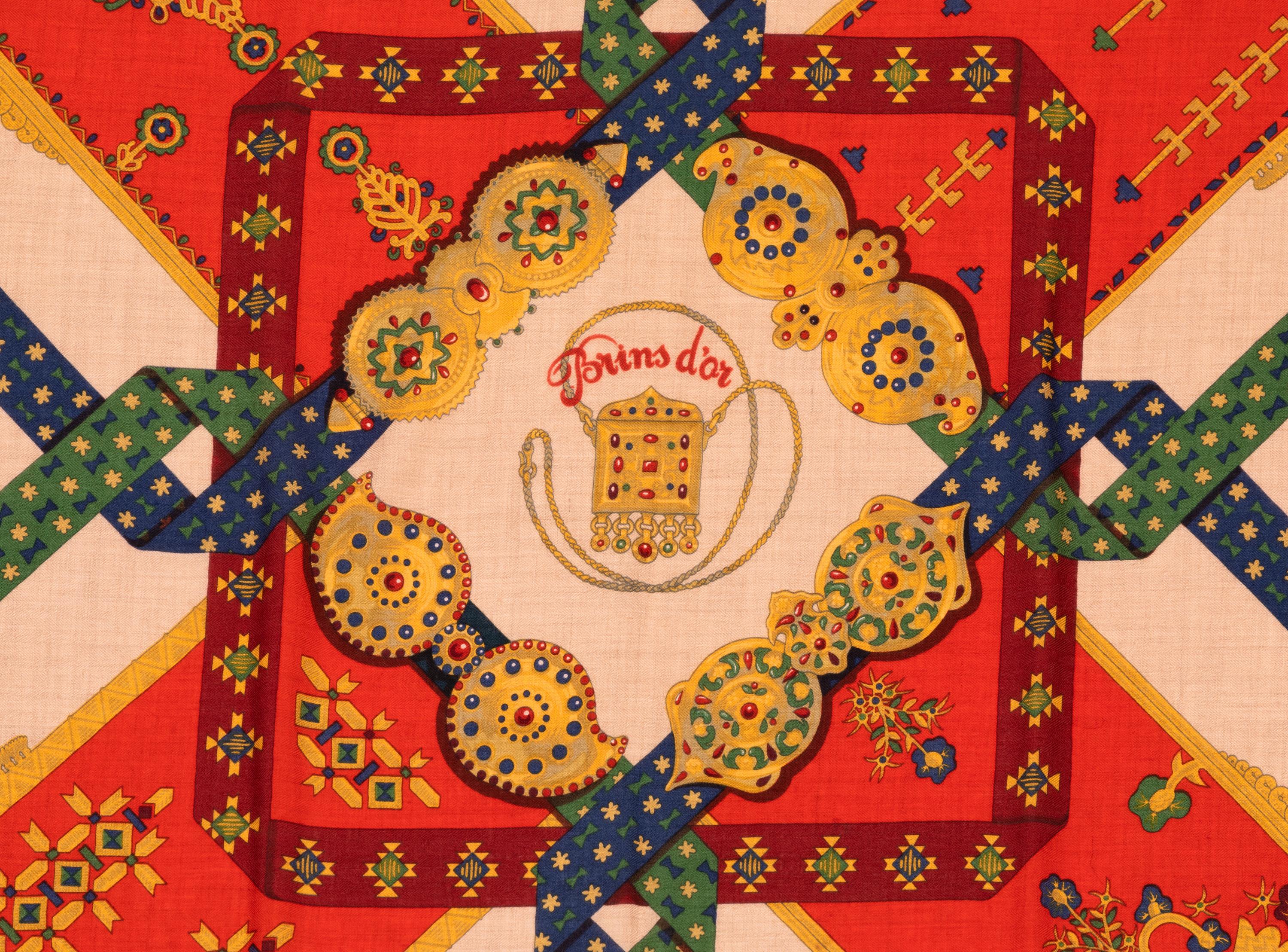 Hermès 140cm Silk Cashmere Shawl